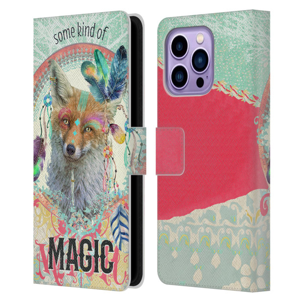 Duirwaigh Boho Animals Fox Leather Book Wallet Case Cover For Apple iPhone 14 Pro Max
