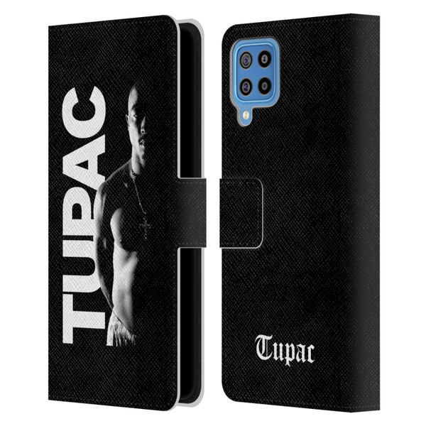 Tupac Shakur Key Art Black And White Leather Book Wallet Case Cover For Samsung Galaxy F22 (2021)