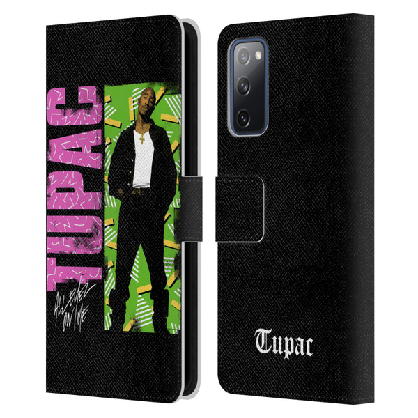 Tupac Shakur Key Art Distressed Look Leather Book Wallet Case Cover For Samsung Galaxy S20 FE / 5G