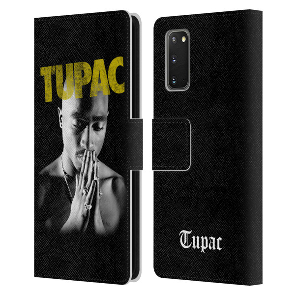 Tupac Shakur Key Art Golden Leather Book Wallet Case Cover For Samsung Galaxy S20 / S20 5G