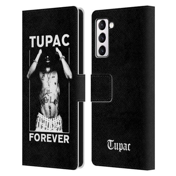 Tupac Shakur Key Art Forever Leather Book Wallet Case Cover For Samsung Galaxy S21+ 5G