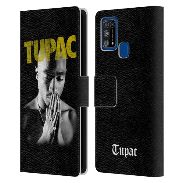 Tupac Shakur Key Art Golden Leather Book Wallet Case Cover For Samsung Galaxy M31 (2020)