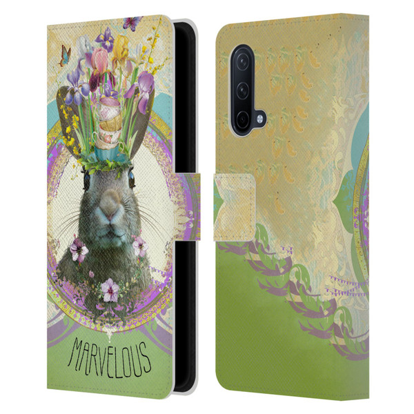 Duirwaigh Boho Animals Rabbit Leather Book Wallet Case Cover For OnePlus Nord CE 5G