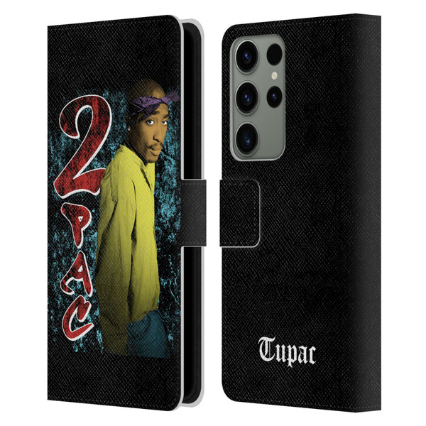 Tupac Shakur Key Art Vintage Leather Book Wallet Case Cover For Samsung Galaxy S23 Ultra 5G