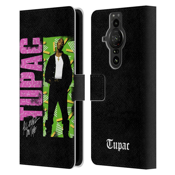 Tupac Shakur Key Art Distressed Look Leather Book Wallet Case Cover For Sony Xperia Pro-I