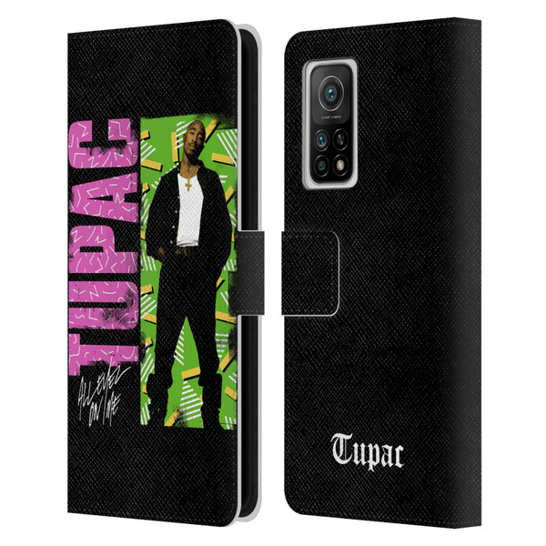 Tupac Shakur Key Art Distressed Look Leather Book Wallet Case Cover For Xiaomi Mi 10T 5G