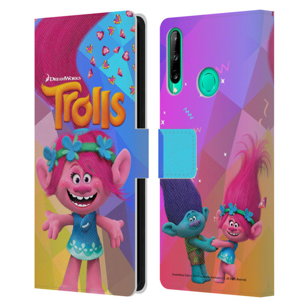 Trolls Snack Pack Poppy Leather Book Wallet Case Cover For Huawei P40 lite E