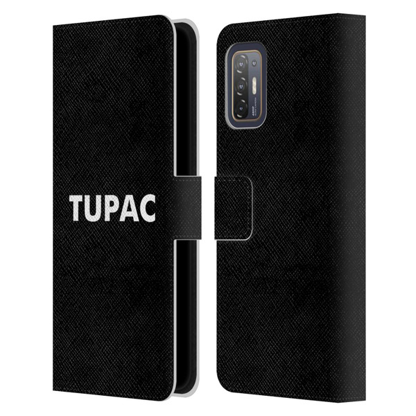 Tupac Shakur Logos Sans Serif Leather Book Wallet Case Cover For HTC Desire 21 Pro 5G