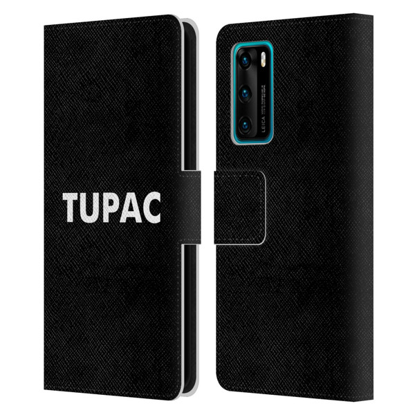 Tupac Shakur Logos Sans Serif Leather Book Wallet Case Cover For Huawei P40 5G
