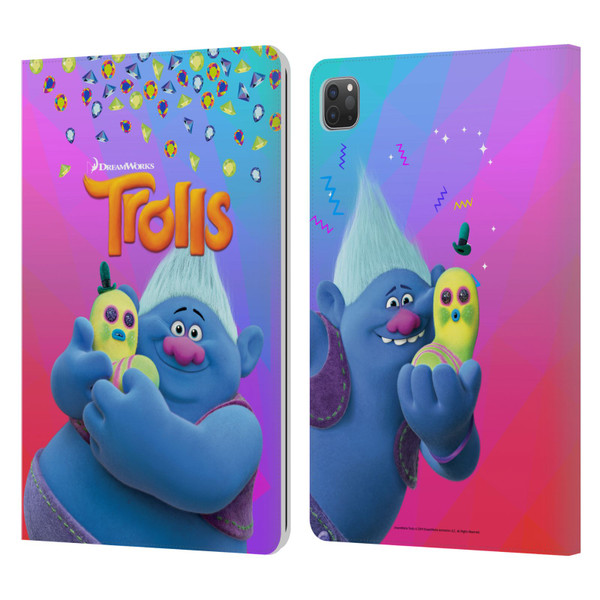 Trolls Snack Pack Biggie & Mr. Dinkles Leather Book Wallet Case Cover For Apple iPad Pro 11 2020 / 2021 / 2022