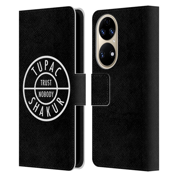 Tupac Shakur Logos Trust Nobody Leather Book Wallet Case Cover For Huawei P50