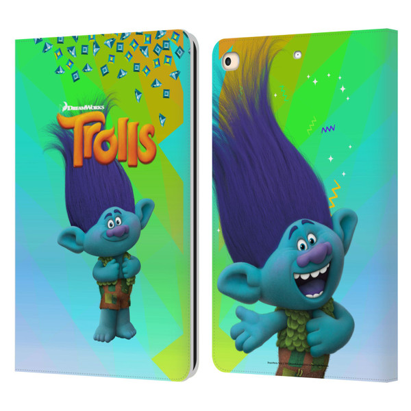 Trolls Snack Pack Branch Leather Book Wallet Case Cover For Apple iPad 9.7 2017 / iPad 9.7 2018