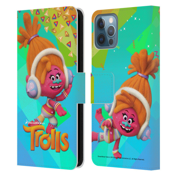 Trolls Snack Pack DJ Suki Leather Book Wallet Case Cover For Apple iPhone 12 / iPhone 12 Pro