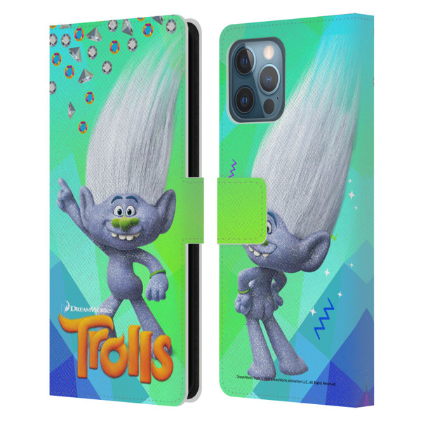 Trolls Snack Pack Guy Diamond Leather Book Wallet Case Cover For Apple iPhone 12 Pro Max