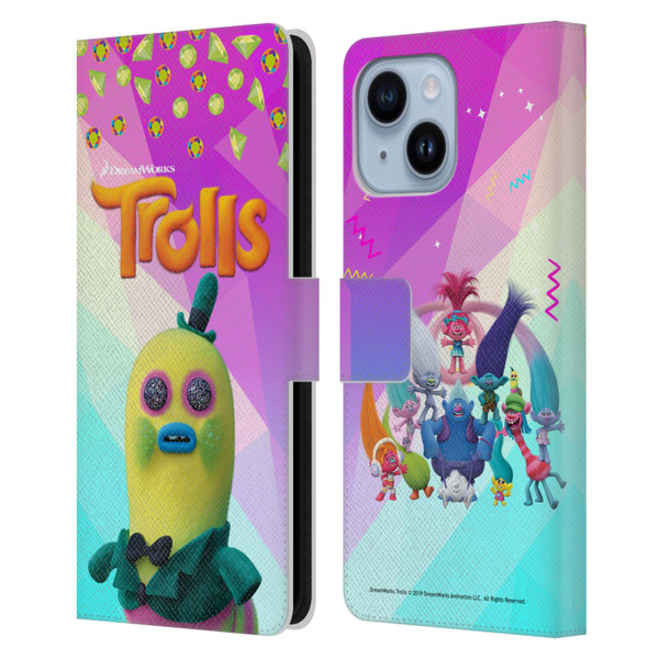 Trolls Snack Pack Mr. Dinkles Leather Book Wallet Case Cover For Apple iPhone 14 Plus