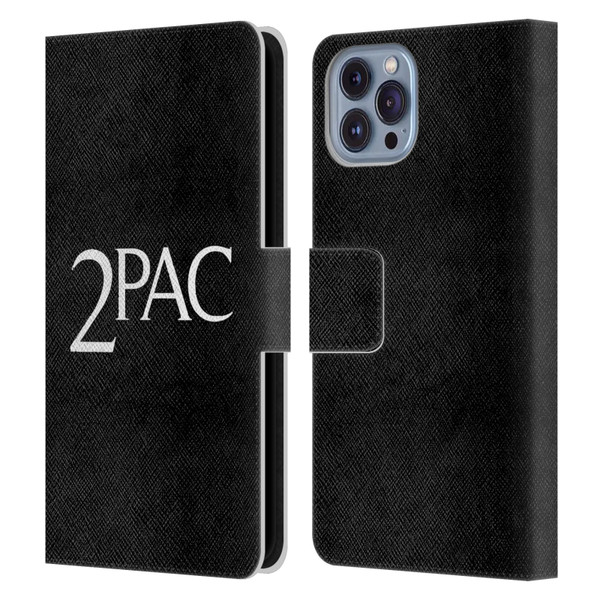 Tupac Shakur Logos Serif Leather Book Wallet Case Cover For Apple iPhone 14