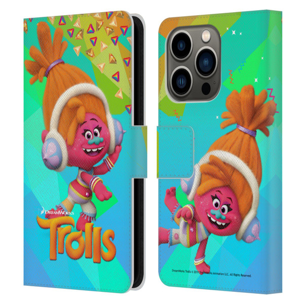 Trolls Snack Pack DJ Suki Leather Book Wallet Case Cover For Apple iPhone 14 Pro