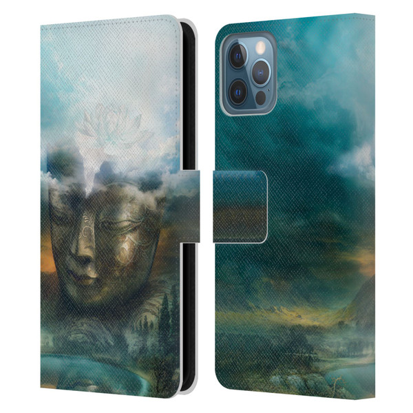 Duirwaigh God Buddha Leather Book Wallet Case Cover For Apple iPhone 12 / iPhone 12 Pro