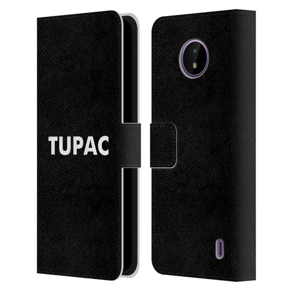 Tupac Shakur Logos Sans Serif Leather Book Wallet Case Cover For Nokia C10 / C20