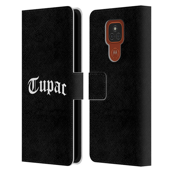 Tupac Shakur Logos Old English 2 Leather Book Wallet Case Cover For Motorola Moto E7 Plus