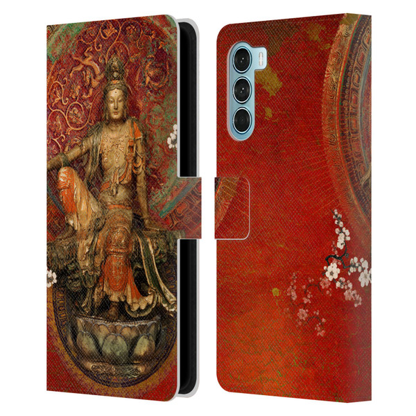 Duirwaigh God Quan Yin Leather Book Wallet Case Cover For Motorola Edge S30 / Moto G200 5G