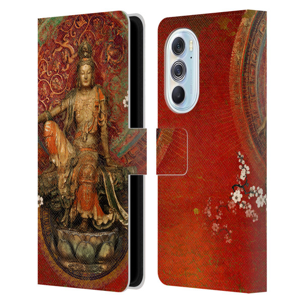 Duirwaigh God Quan Yin Leather Book Wallet Case Cover For Motorola Edge X30