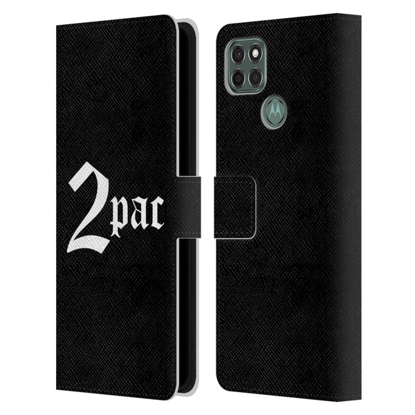 Tupac Shakur Logos Old English Leather Book Wallet Case Cover For Motorola Moto G9 Power