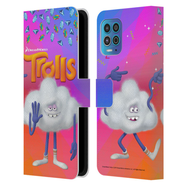 Trolls Snack Pack Cloud Guy Leather Book Wallet Case Cover For Motorola Moto G100