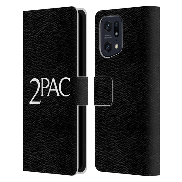 Tupac Shakur Logos Serif Leather Book Wallet Case Cover For OPPO Find X5