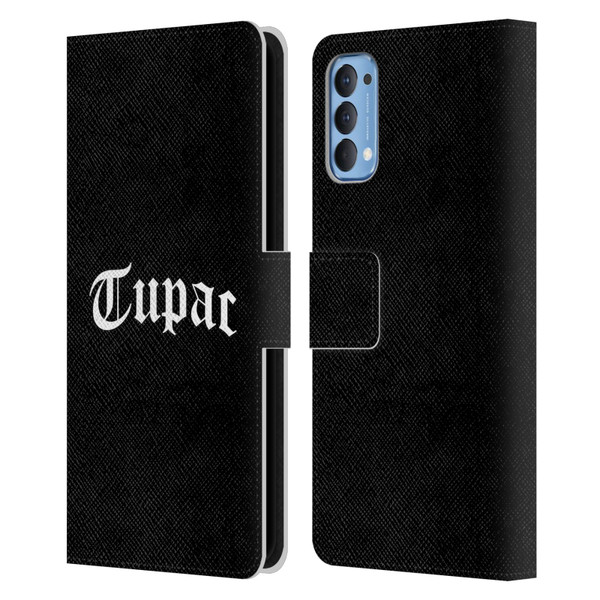 Tupac Shakur Logos Old English 2 Leather Book Wallet Case Cover For OPPO Reno 4 5G