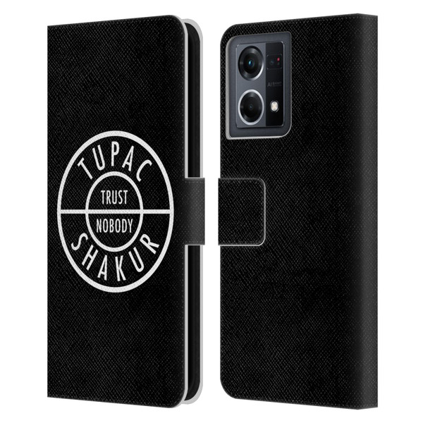 Tupac Shakur Logos Trust Nobody Leather Book Wallet Case Cover For OPPO Reno8 4G