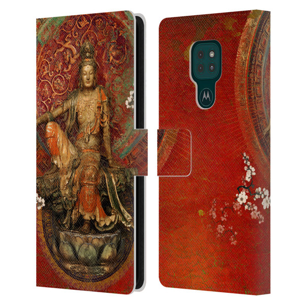 Duirwaigh God Quan Yin Leather Book Wallet Case Cover For Motorola Moto G9 Play