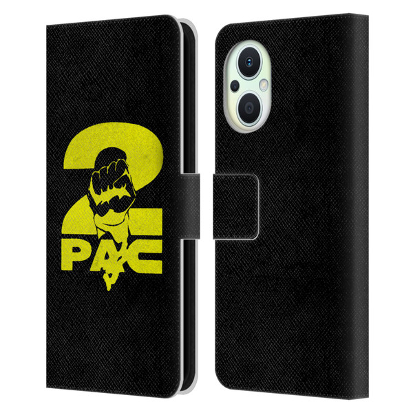 Tupac Shakur Logos Yellow Fist Leather Book Wallet Case Cover For OPPO Reno8 Lite