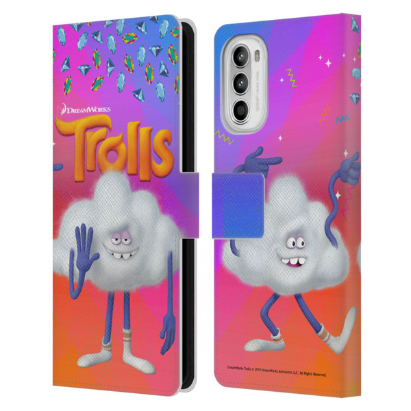 Trolls Snack Pack Cloud Guy Leather Book Wallet Case Cover For Motorola Moto G52
