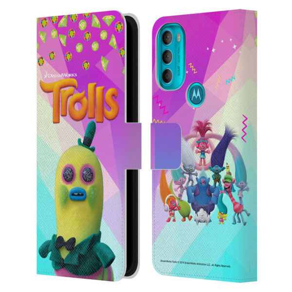 Trolls Snack Pack Mr. Dinkles Leather Book Wallet Case Cover For Motorola Moto G71 5G