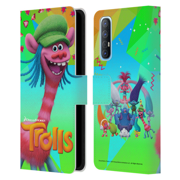 Trolls Snack Pack Cooper Leather Book Wallet Case Cover For OPPO Find X2 Neo 5G