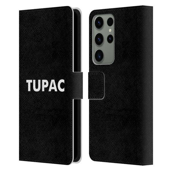 Tupac Shakur Logos Sans Serif Leather Book Wallet Case Cover For Samsung Galaxy S23 Ultra 5G