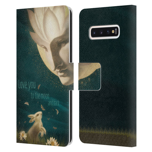 Duirwaigh God Moon Leather Book Wallet Case Cover For Samsung Galaxy S10