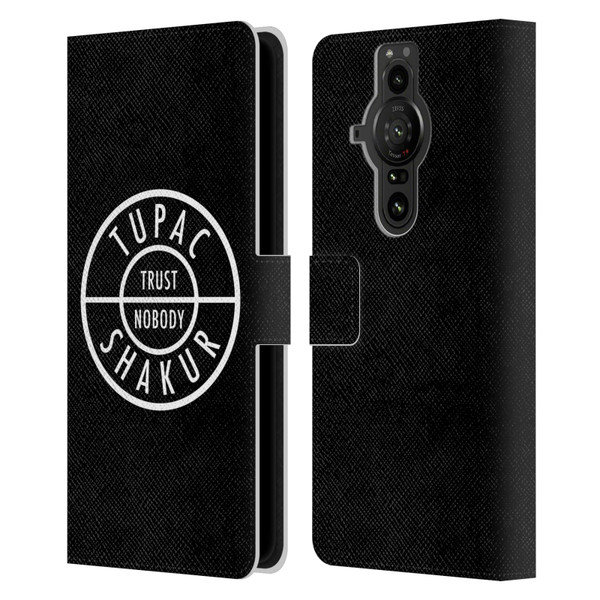 Tupac Shakur Logos Trust Nobody Leather Book Wallet Case Cover For Sony Xperia Pro-I