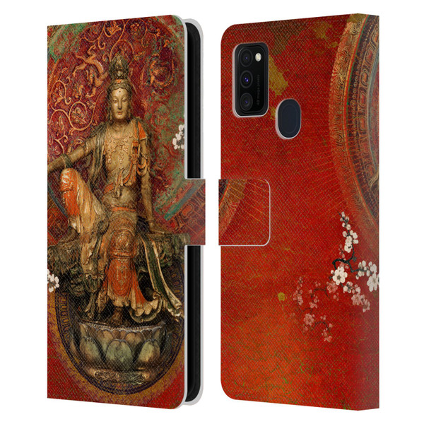 Duirwaigh God Quan Yin Leather Book Wallet Case Cover For Samsung Galaxy M30s (2019)/M21 (2020)