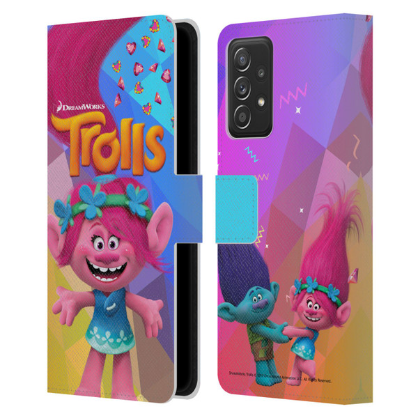 Trolls Snack Pack Poppy Leather Book Wallet Case Cover For Samsung Galaxy A52 / A52s / 5G (2021)