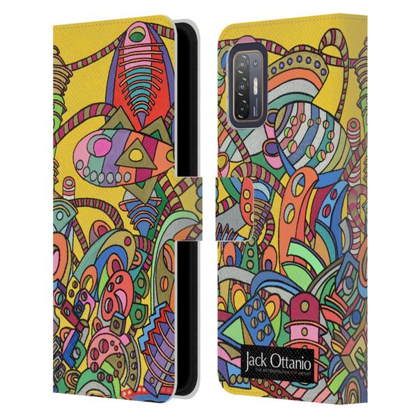 Jack Ottanio Art Venus City Leather Book Wallet Case Cover For HTC Desire 21 Pro 5G