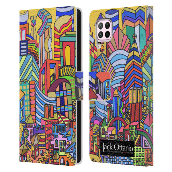 Jack Ottanio Art Boston City Leather Book Wallet Case Cover For Huawei Nova 6 SE / P40 Lite