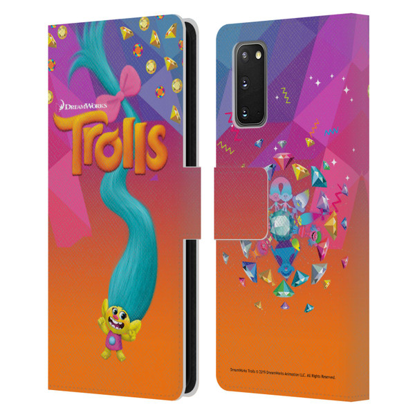 Trolls Snack Pack Smidge Leather Book Wallet Case Cover For Samsung Galaxy S20 / S20 5G