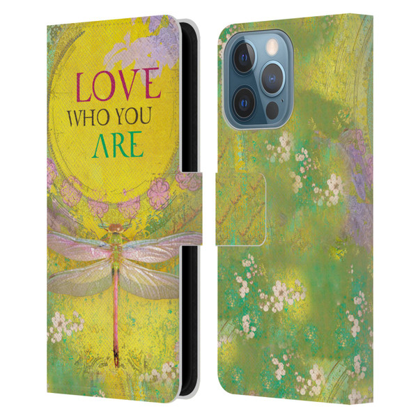 Duirwaigh Insects Dragonfly 3 Leather Book Wallet Case Cover For Apple iPhone 13 Pro