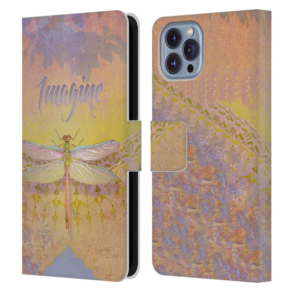 Duirwaigh Insects Dragonfly 2 Leather Book Wallet Case Cover For Apple iPhone 14