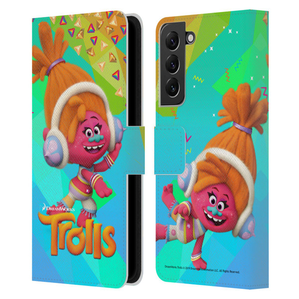 Trolls Snack Pack DJ Suki Leather Book Wallet Case Cover For Samsung Galaxy S22+ 5G