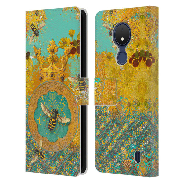 Duirwaigh Insects Bee Leather Book Wallet Case Cover For Nokia C21