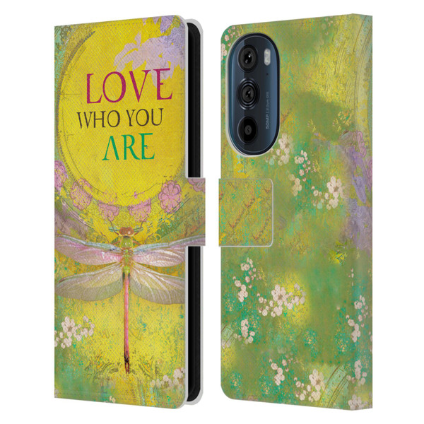 Duirwaigh Insects Dragonfly 3 Leather Book Wallet Case Cover For Motorola Edge 30