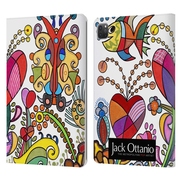 Jack Ottanio Art Crazy Garden Leather Book Wallet Case Cover For Apple iPad Pro 11 2020 / 2021 / 2022
